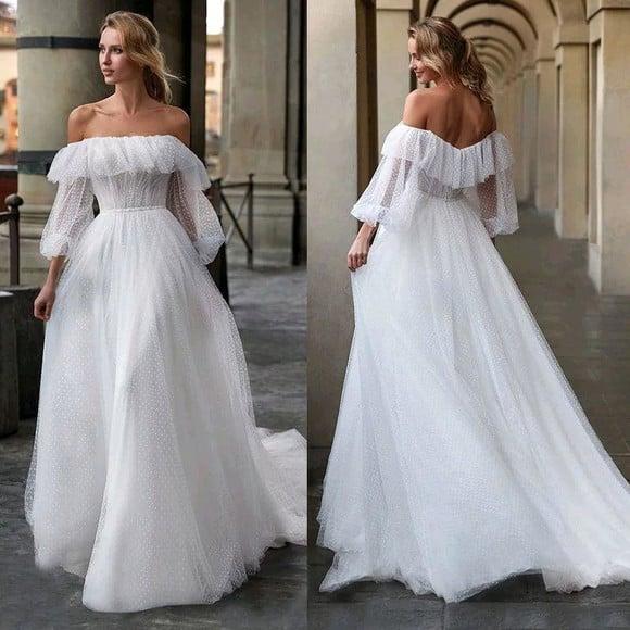 vestido longo rendas tule festa noiva pre wedding