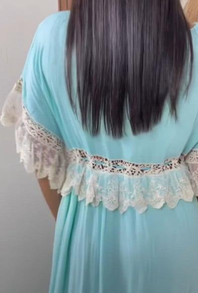 Vestido Longo Tecido Algodão Bordado Artesanal Boyo Chic