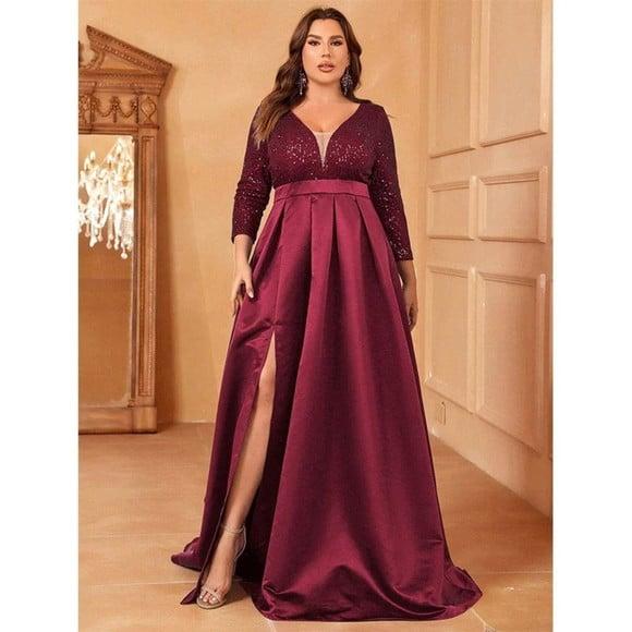 Vestido Longo Seda Cetim Renda c Paete Sob Medidas