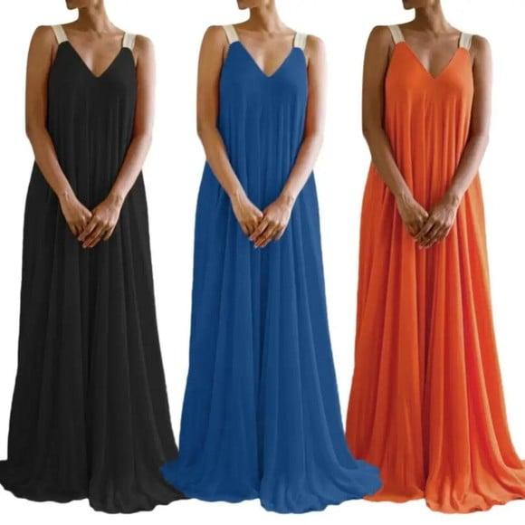 Vestido Longo Tecido Seda Amplo Plussize G4