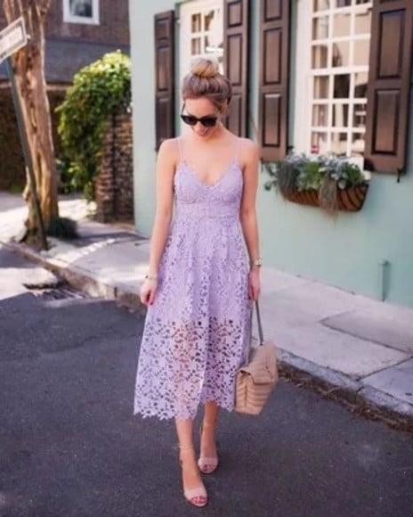 vestido midi bordado rechilieu em renda guipir