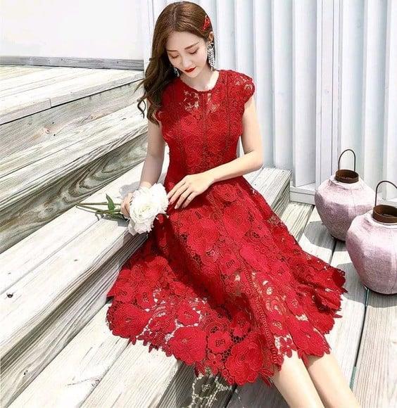 Vestido Renda Grupir Bordada Retro Artesanal Princesa