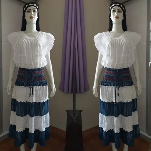 bata algodão branca laise lese manga babado