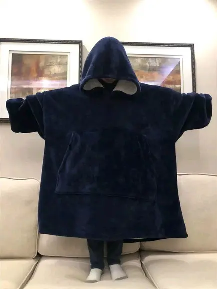 Casaco Veludo com Sherpa Capuz Bolsos Oversized