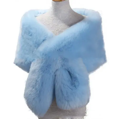 Estola Artesanal pelo Azul Tifhani
