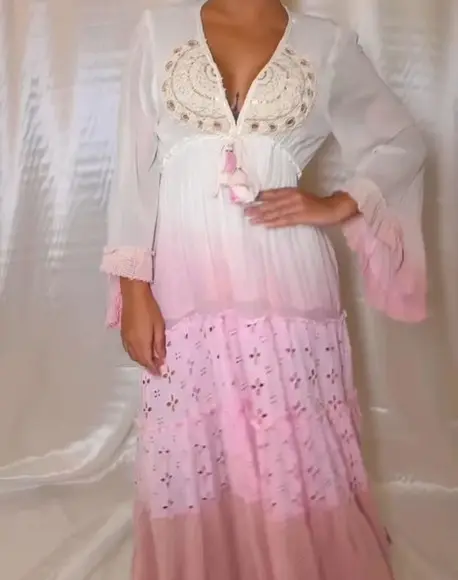 Vestido Algodão Bordado Boyo Chic Artesanal
