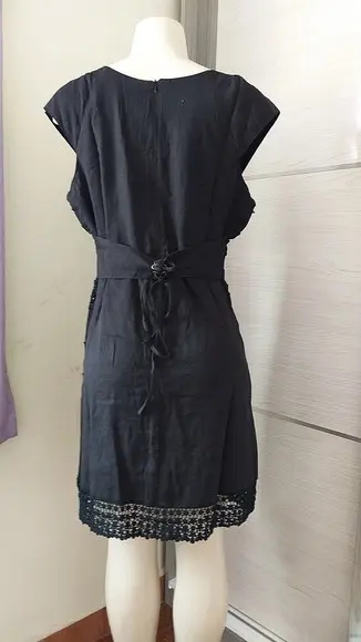 Vestido Algodão Linho Renda Grupir Plus Size