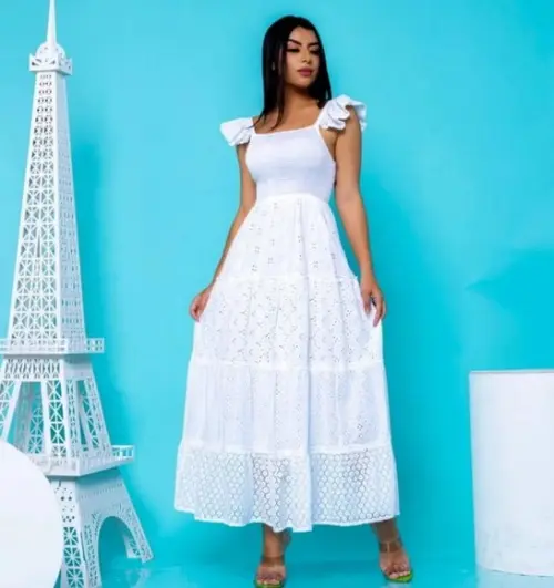Vestido Branco Algodão Laise Réveillon