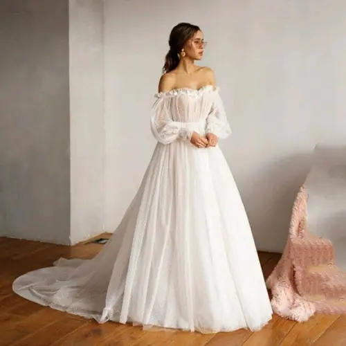 Vestido Branco Manga Bufante Noiva Casamento Sob Medidas