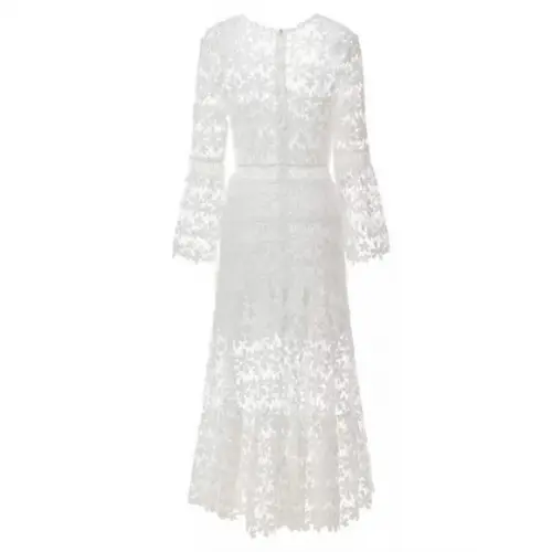 Vestido Branco Renda Guipir Civil Pre Wedding Noivado