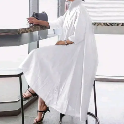 Vestido Chemise Branco Amplo
