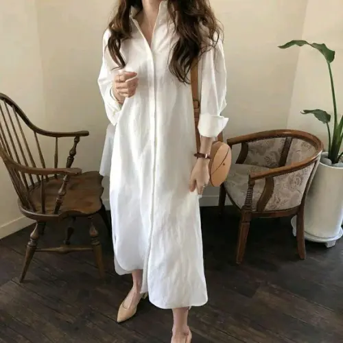 Vestido Chemise Botões Branco Plussize Promoção