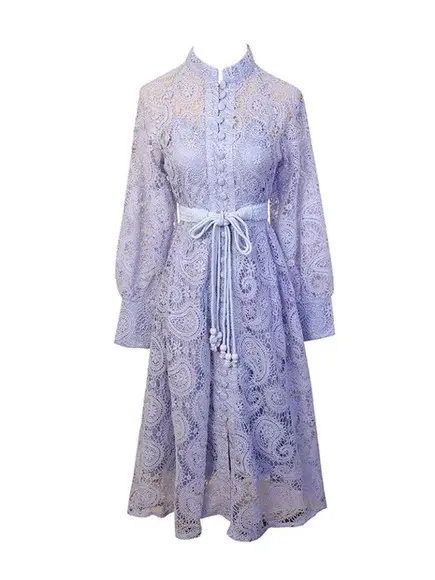 vestido de renda bordado rechilieu det artesanais luxo