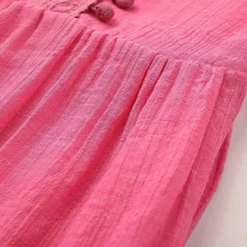 Vestido Longo Algodão Linho Renda Festa Artesanal