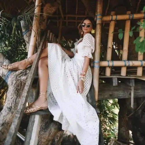 Vestido Longo Branco Lese Noivado Casamento Civil Prewedding