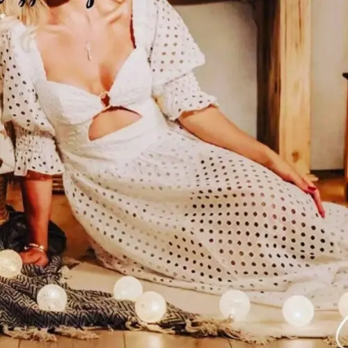 Vestido Longo Branco Lese Noivado Casamento Civil Prewedding