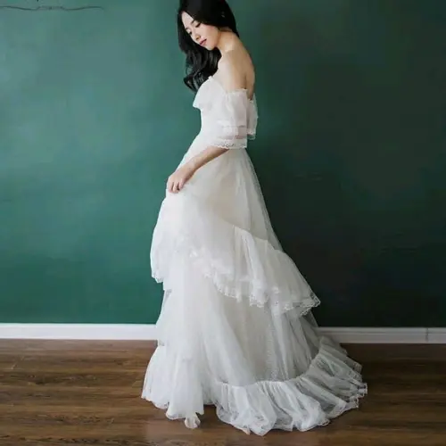 Vestido Longo Branco Noiva Pre Wedding