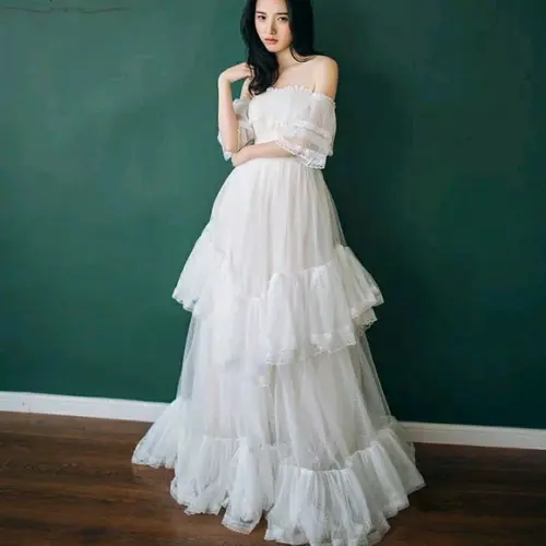 Vestido Longo Branco Noiva Pre Wedding