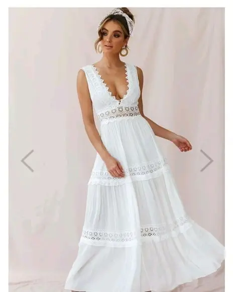 vestido longo branco pré wedding noiva