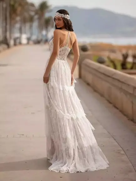 Vestido Longo Branco Renda