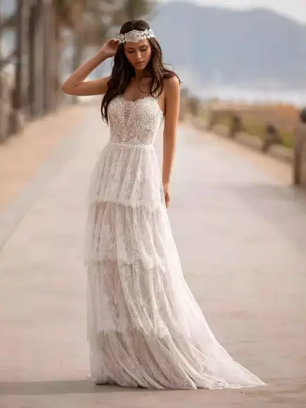 Vestido Longo Branco Renda