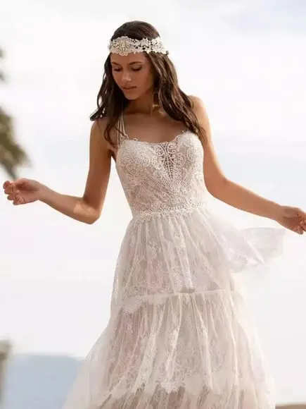 Vestido Longo Branco Renda