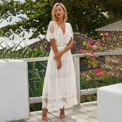 Vestido Longo Branco Renda Tule Noiva Boyo Civil Sob Medidas