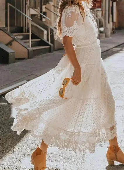 Vestido Longo Branco Renda Tule Noiva Boyo Plus Size