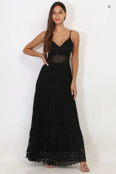 Vestido Longo de Renda Guipir Civil Noiva Casamento Festa