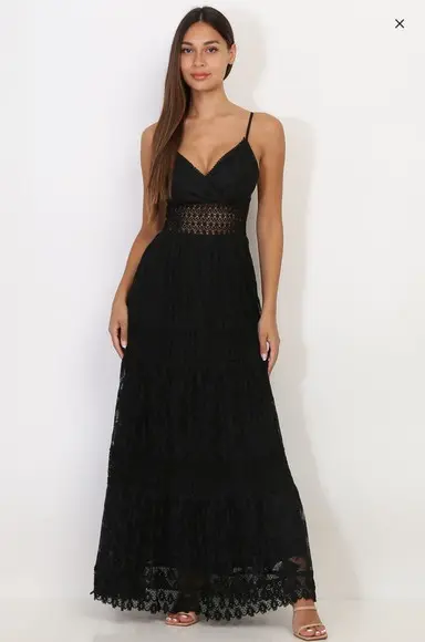 Vestido Longo de Renda Guipir Civil Noiva Casamento Festa
