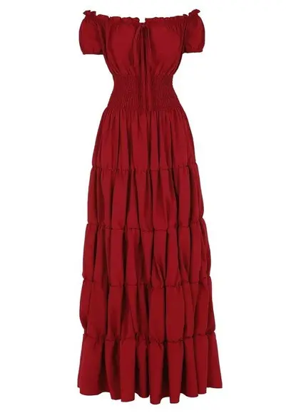 vestido longo estilo cigana rodado verde