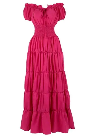 vestido longo estilo cigana rodado verde