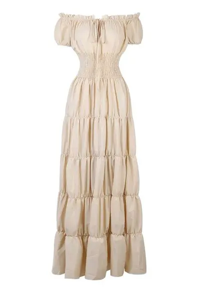 vestido longo estilo cigana rodado verde
