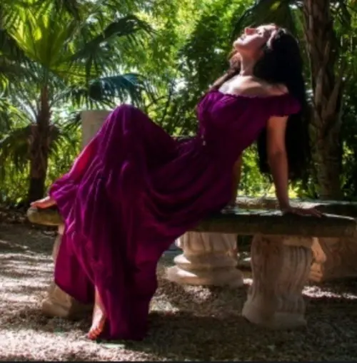 vestido longo estilo cigana sob medida