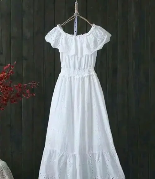 Vestido Longo Manga Ciganinha Casamento Civil Noivado Festa