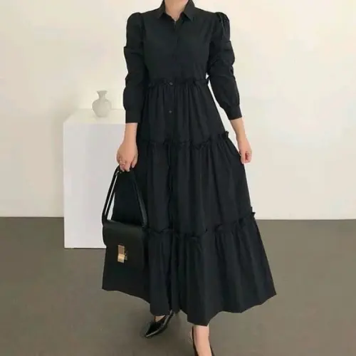 Vestido Longo Manga Longa Amplo Sob Medidas