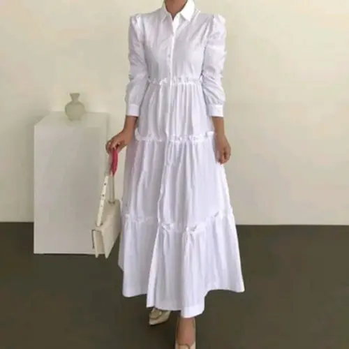 Vestido Longo Manga Longa Amplo Sob Medidas