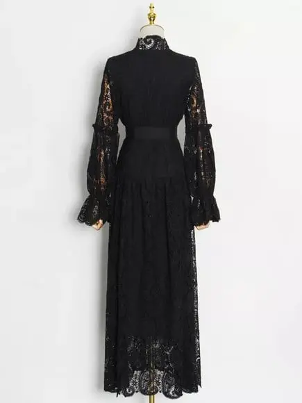 vestido longo renda bordada det artesanais festa sob medidas