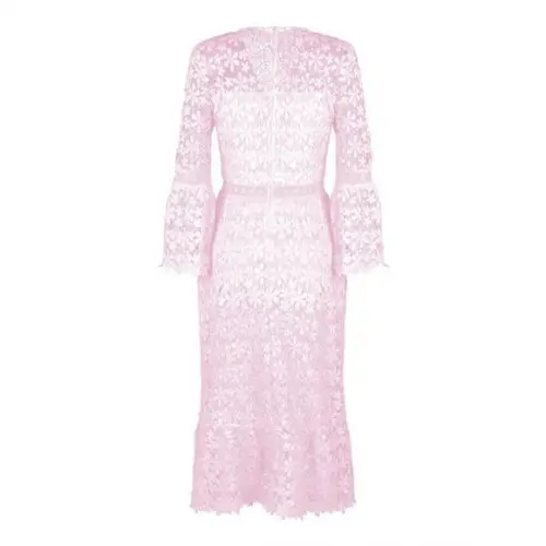Vestido Longo Renda Guipir Madrinha Festa