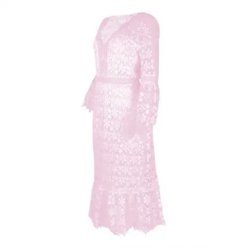 Vestido Longo Renda Guipir Madrinha Festa