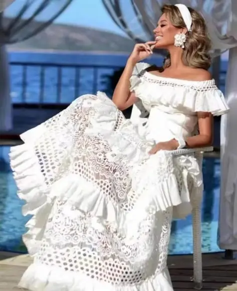 Vestido Longo Renda Noiva Casamento Civil Pre Wedding Festa