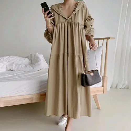 vestido longo tecido algodão especial P ao Plus