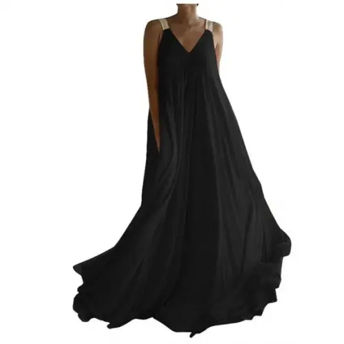 Vestido Longo Tecido Seda Amplo Plussize G4