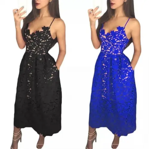 vestido midi bordado rechilieu em renda guipir