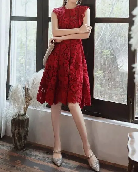 Vestido Renda Grupir Bordada Retro Artesanal Princesa