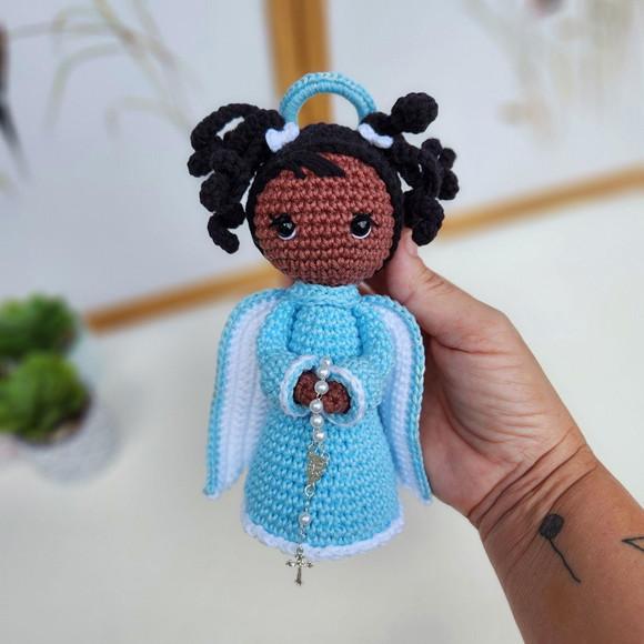 Anjinha da Guarda Negra de Crochê Amigurumi