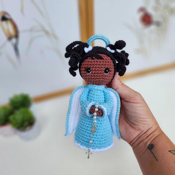 Anjinha da Guarda Negra de Crochê Amigurumi