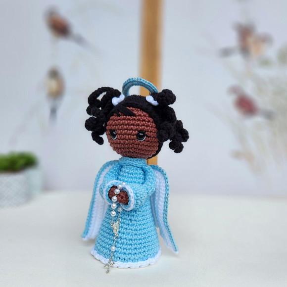 Anjinha da Guarda Negra de Crochê Amigurumi