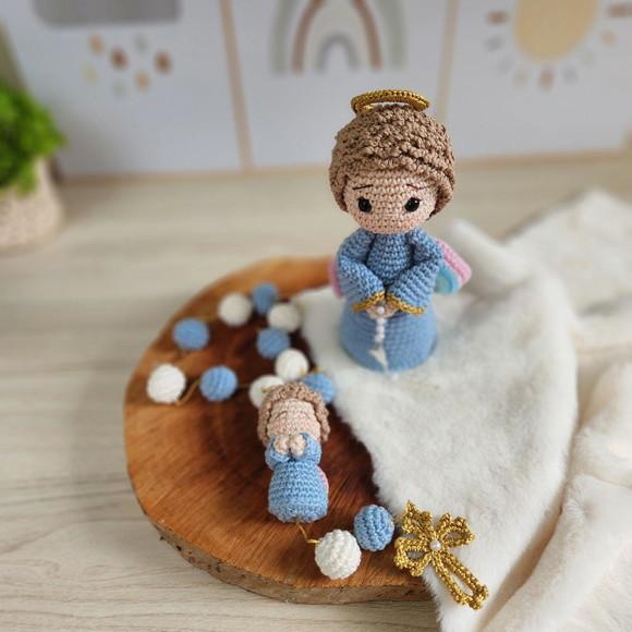 Anjinho da Guarda Amigurumi + Tercinho de Crochê Amigurumi