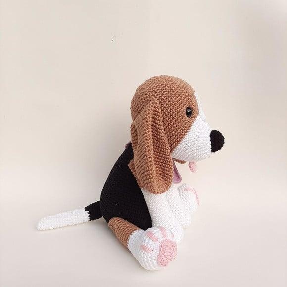 Beagle Cãozinho de Crochê Amigurumi